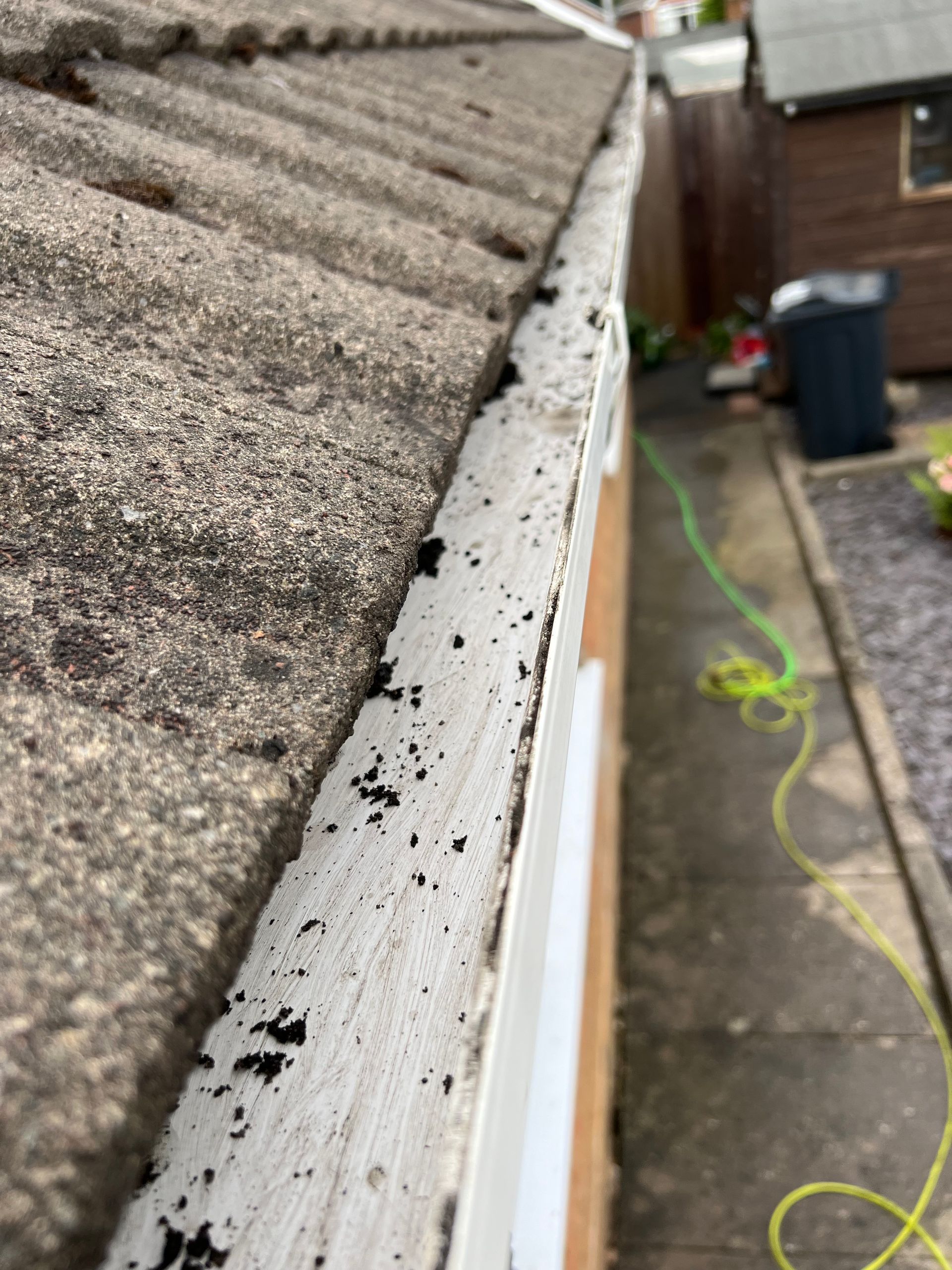 Gutter after cleaning